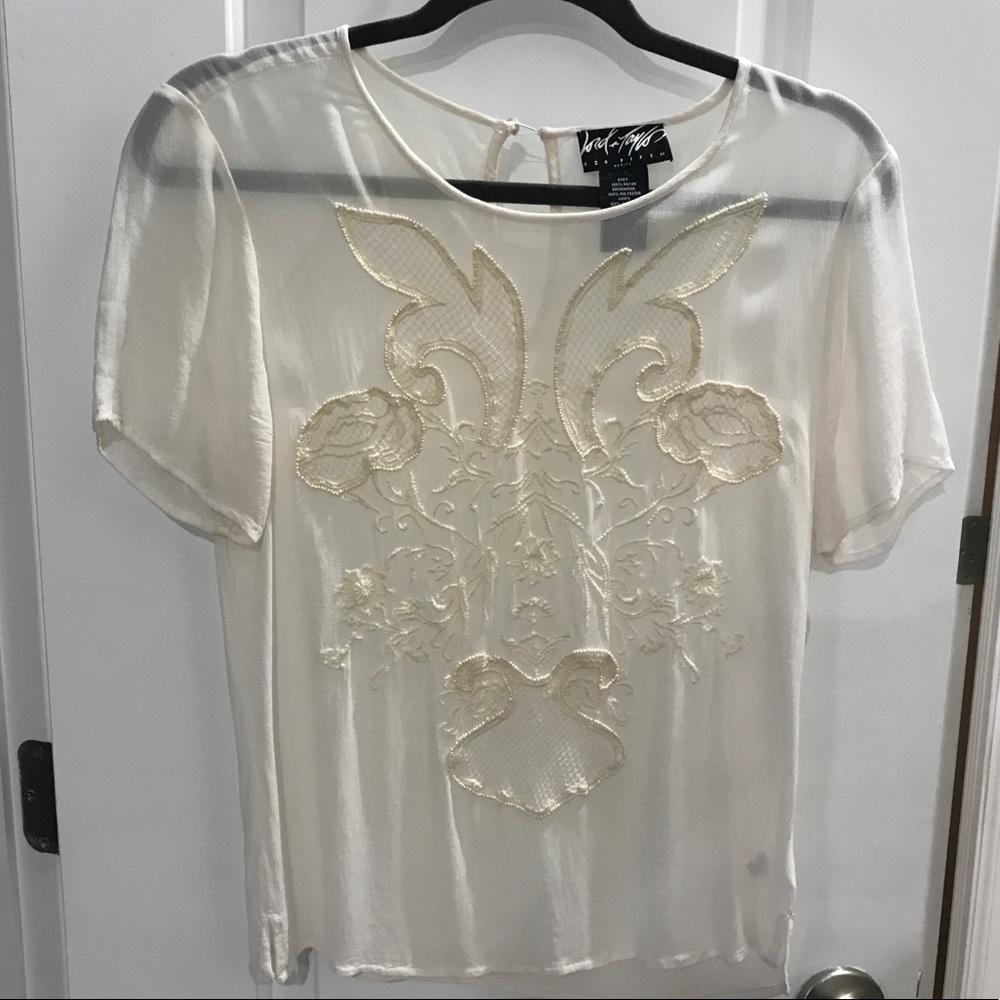 Lord & Taylor White Blouse PXS